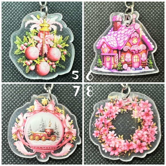 A Very Merry Pink Christmas KBK Keychains - Picture 2 of 8